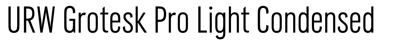 URW Grotesk Pro Light Condensed